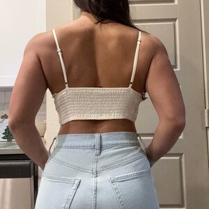 Forever 21- White satin top